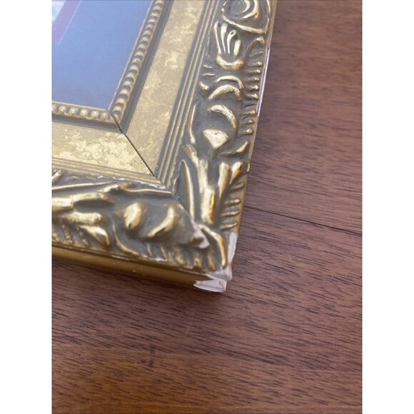 Essie DeLoach Savannah's Gigerbread House on Bull Street Print Gold Grame Gilded - Picture 5 of 9